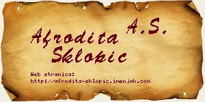 Afrodita Sklopić vizit kartica